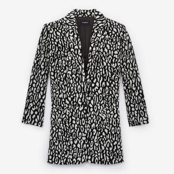 NWT 488.00 THE KOOPLES 80’S INSPIRED LEOPARD LONG LINE BLAZRR SMALL OVERSIZED - Picture 4 of 7